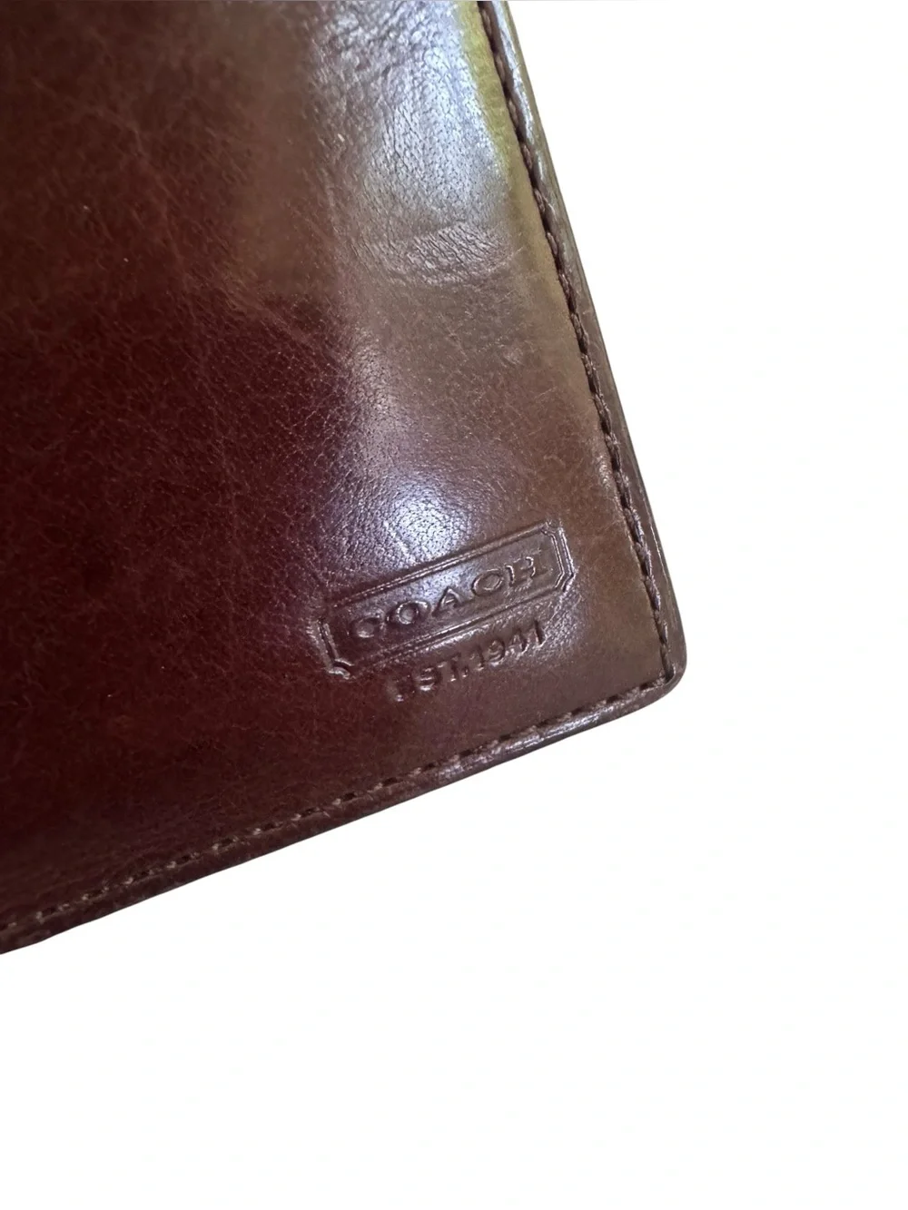Coach men’s Bifold Dark Brown Leather Wallet